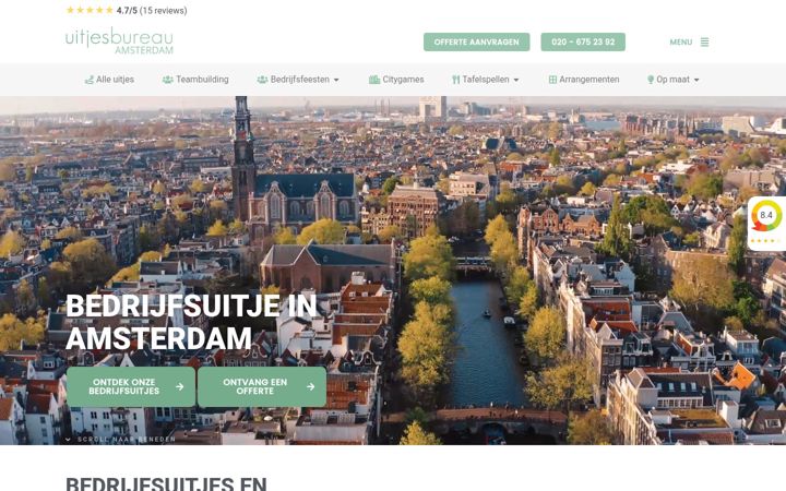 Screenshot of amsterdamseuitjes.nl