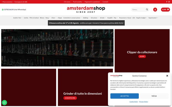 Screenshot of amsterdamshop.it