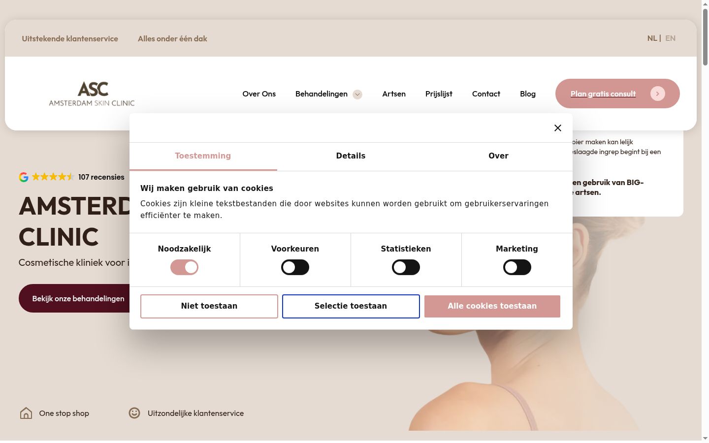 Ekrānuzņēmums ar piekrišanas baneri, kas tika rādīts pirms jebkādas mijiedarbības