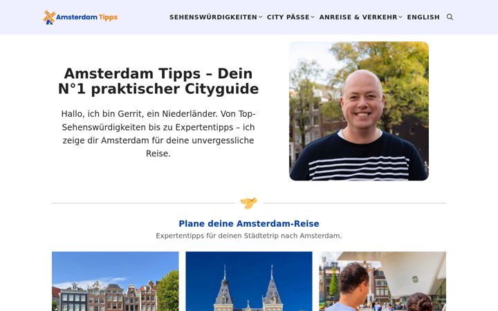 Ekraanipilt saidist amsterdamtipps.de
