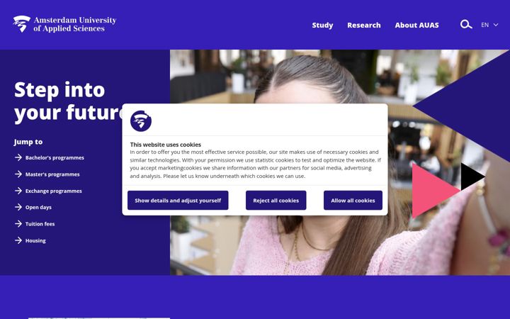 Screenshot of amsterdamuas.com