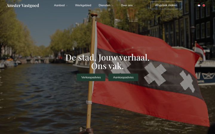 Screenshot του amstervastgoed.nl
