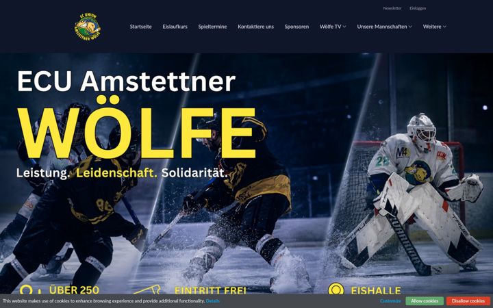 Screenshot of amstettnerwoelfe.at