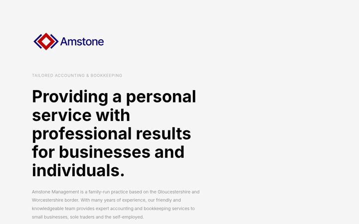 Screenshot of amstonemanagement.co.uk