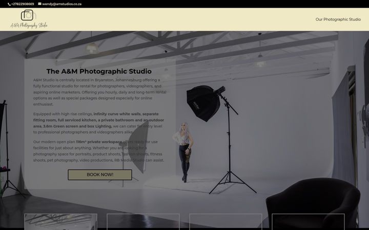 Screenshot of amstudios.co.za
