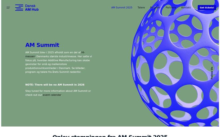 Screenshot stránky amsummit.dk