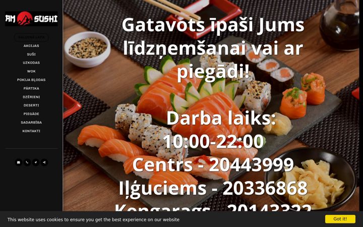 Screenshot of amsushi.lv