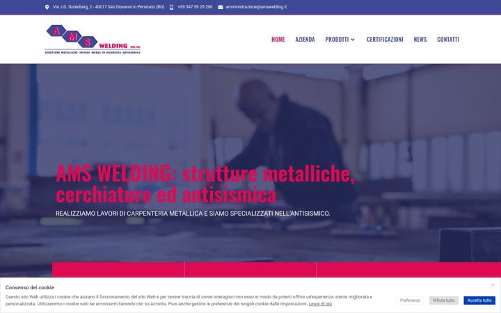 Screenshot von amswelding.it