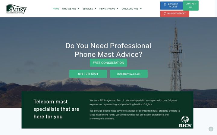 Screenshot του amsy.co.uk