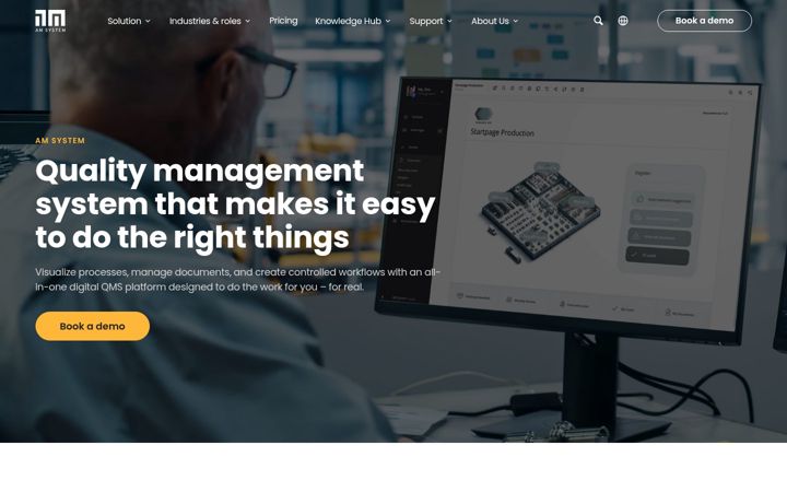 Screenshot of amsystem.com