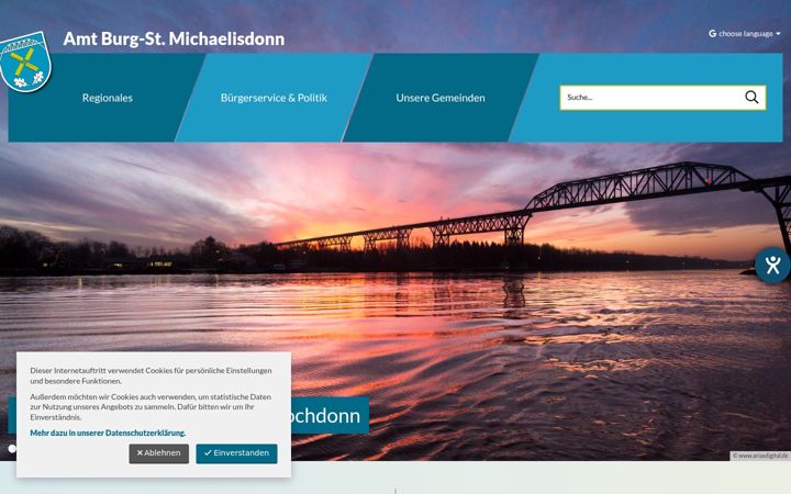 Screenshot di amt-burg-st-michaelisdonn.de