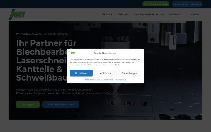 Screenshot of amt-gmbh-metal.de