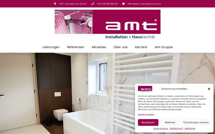 Screenshot of amt-haustechnik.com