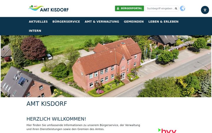 Screenshot of amt-kisdorf.de