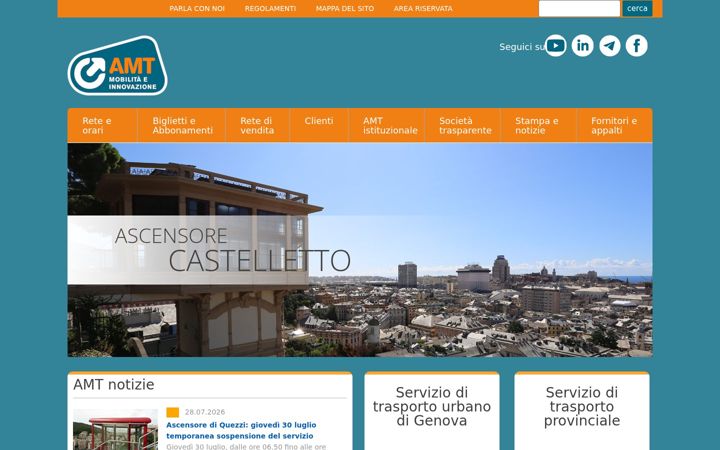 Screenshot von amt.genova.it