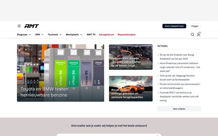 Screenshot of amt.nl