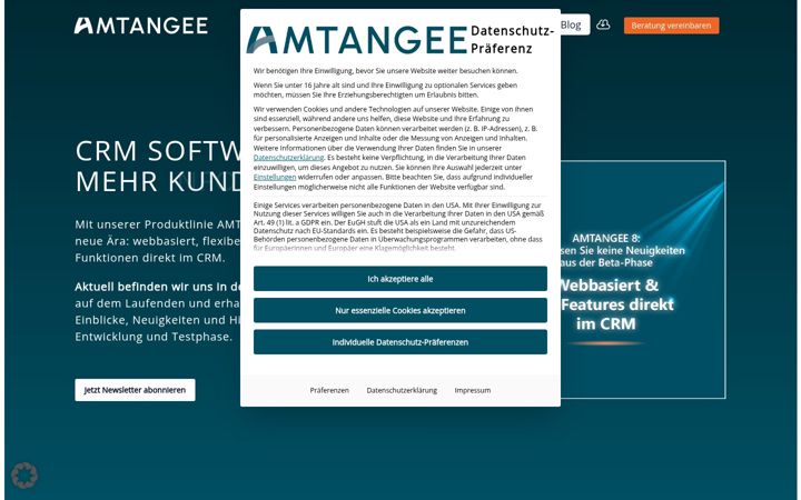 Screenshot of amtangee.com