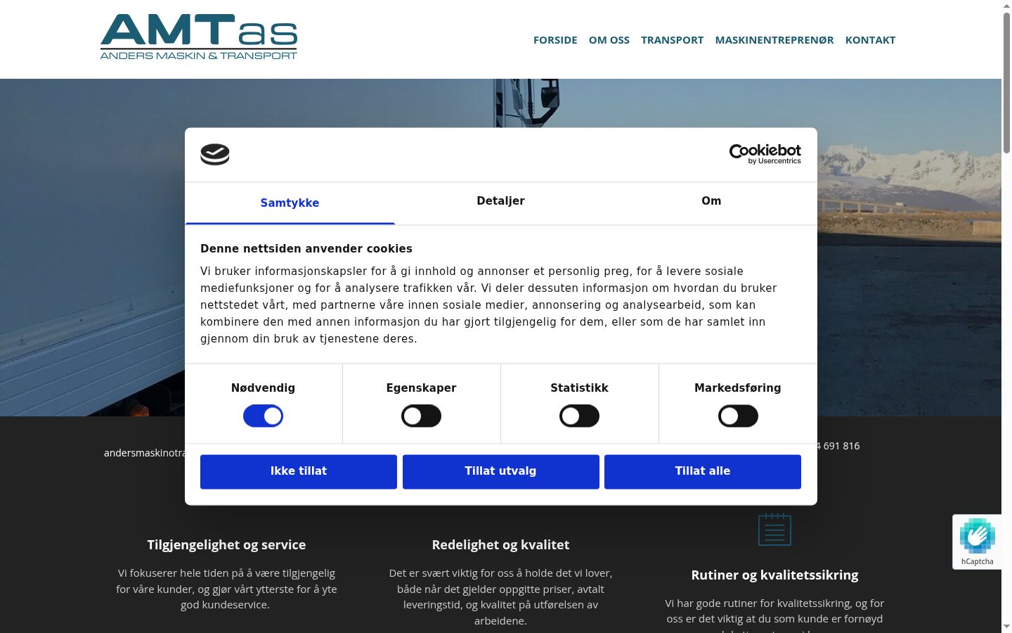 Screenshot van de toestemmingsbanner zoals getoond vóór enige interactie