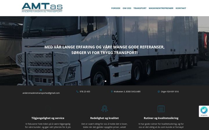 Screenshot of amtas.no