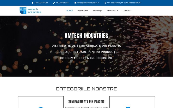 Screenshot of amtechindustries.ro