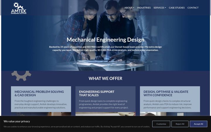 Screenshot του amtek-group.co.uk
