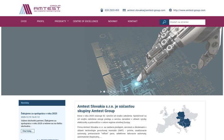Snimka zaslona za amtest-group.sk