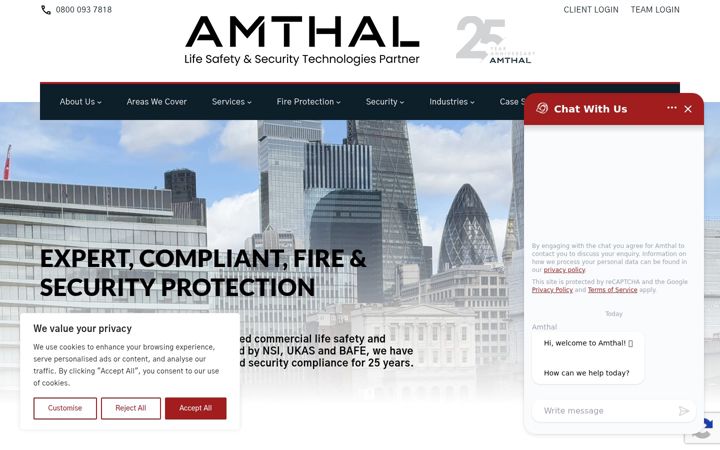 Screenshot του amthal.co.uk