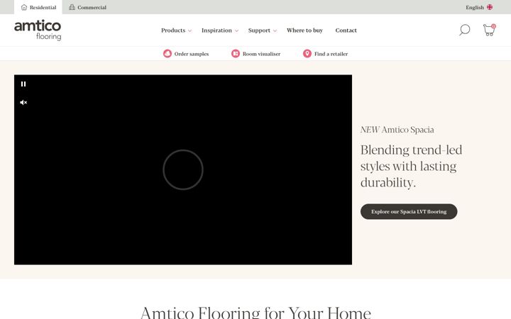 Screenshot of amtico.com