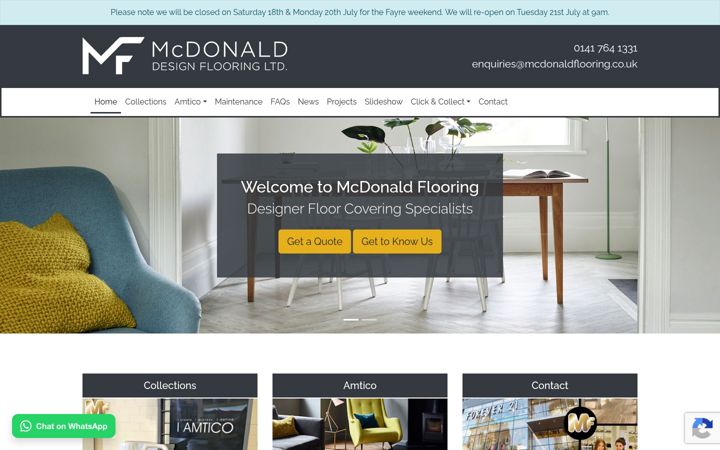 Screenshot of amticoglasgow.co.uk