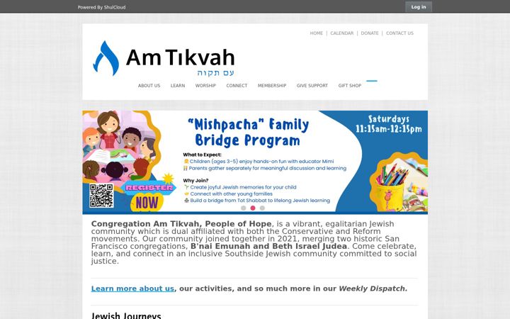 Screenshot of amtikvah.org