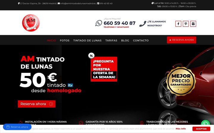 Екранна снимка на amtintadodelunasmadrid.es