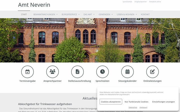 Screenshot of amtneverin.de
