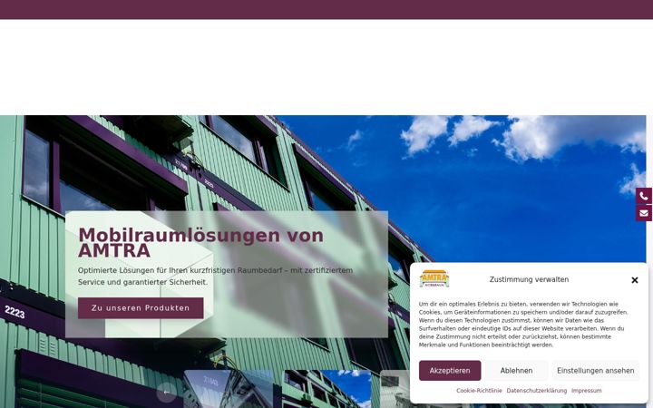 Screenshot van amtra-gmbh.de