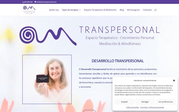 Screenshot of amtranspersonal.com
