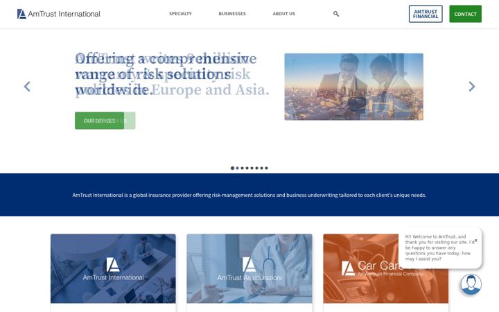 Screenshot of amtrusteurope.com