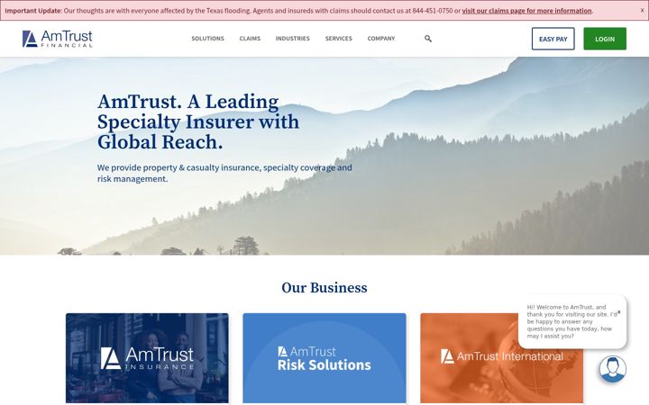 Screenshot of amtrustfinancial.com
