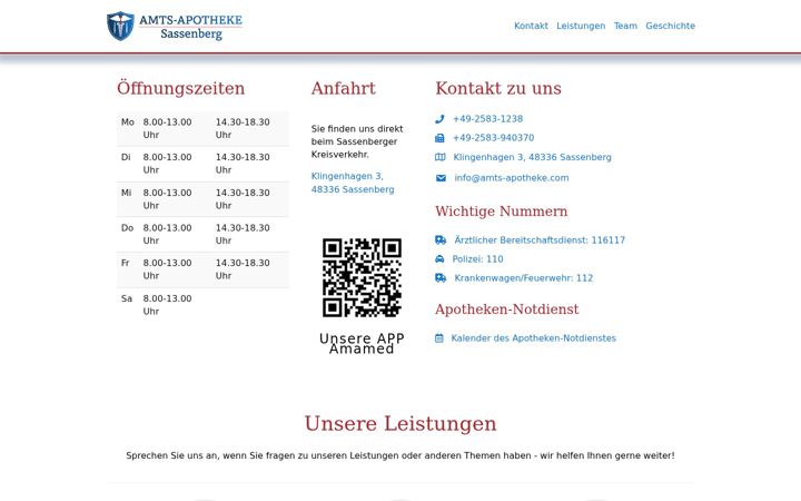 Captura de pantalla de amts-apotheke.com