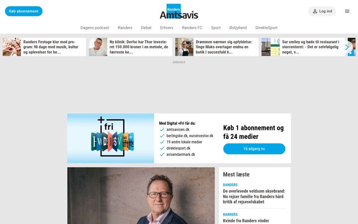 Screenshot of amtsavisen.dk