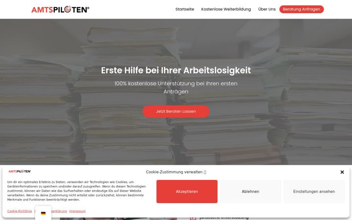 Screenshot of amtspiloten.com