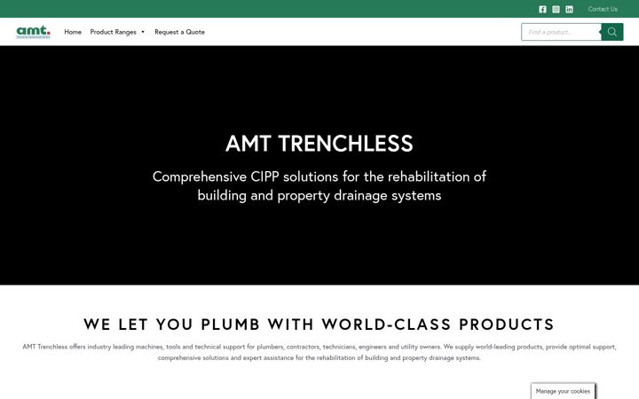 Екранна снимка на amttrenchless.co.za