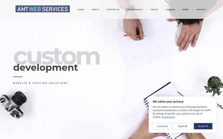 Skjermbilde av amtwebservices.co.uk