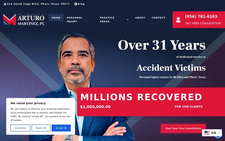 Screenshot of amtzlaw.com
