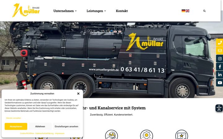 Screenshot of amuellergmbh.de