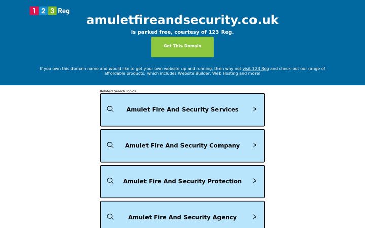 Skjermbilde av amuletfireandsecurity.co.uk