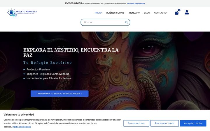 Screenshot of amuletomaravilla.com