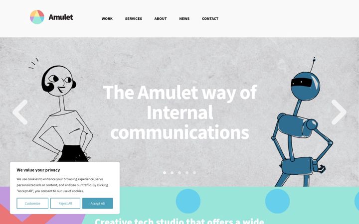 Screenshot of amuletstudio.eu