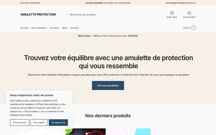 Screenshot ta' amulette-protection.fr