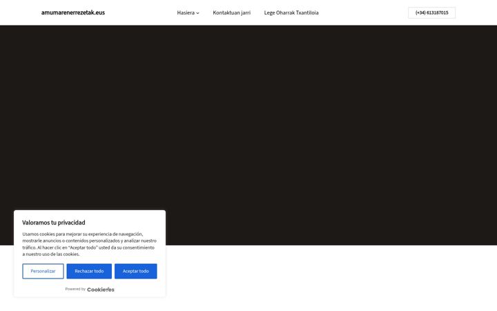 Screenshot of amumarenerrezetak.eus