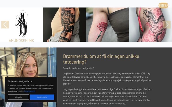 Screenshot of amundsenink.dk