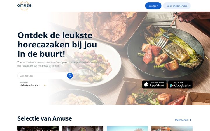 Screenshot του amuse-menu.nl